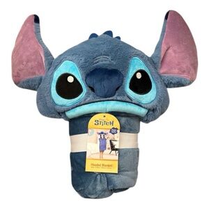 Disney’s Lilo & Stitch Hooded Blanket – Kids Cozy Microfiber Blanket 30 × 50in
